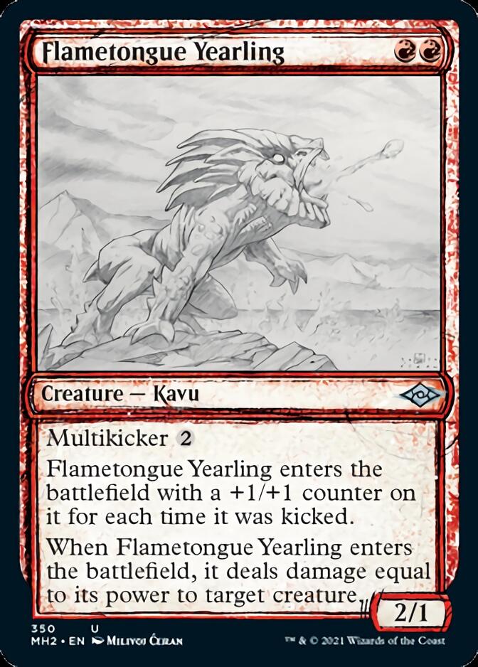 Flametongue Yearling (Sketch) [Modern Horizons 2] | Deep Dive Games St. Marys