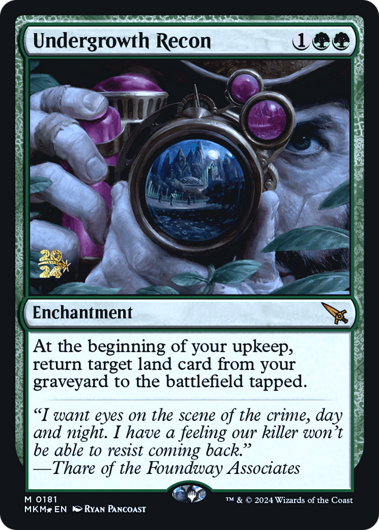 Undergrowth Recon [Murders at Karlov Manor Prerelease Promos] | Deep Dive Games St. Marys