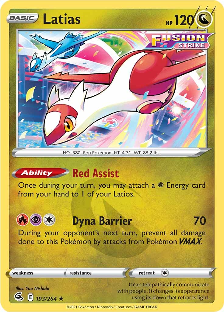 Latias (193/264) [Sword & Shield: Fusion Strike] | Deep Dive Games St. Marys