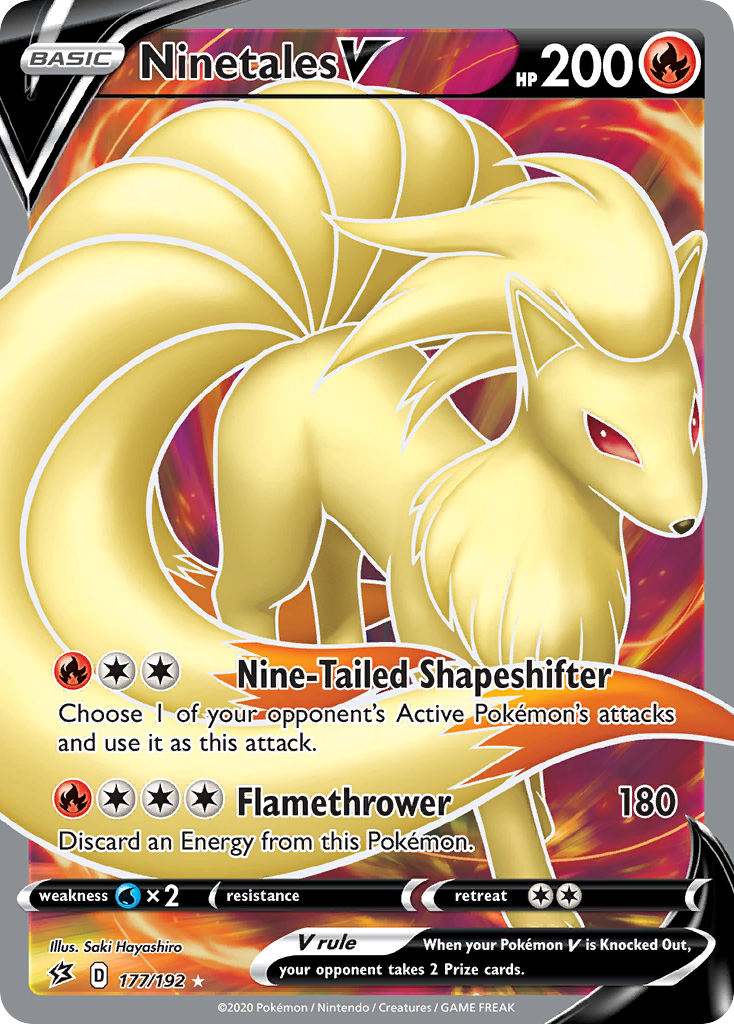 Ninetales V (177/192) [Sword & Shield: Rebel Clash] | Deep Dive Games St. Marys