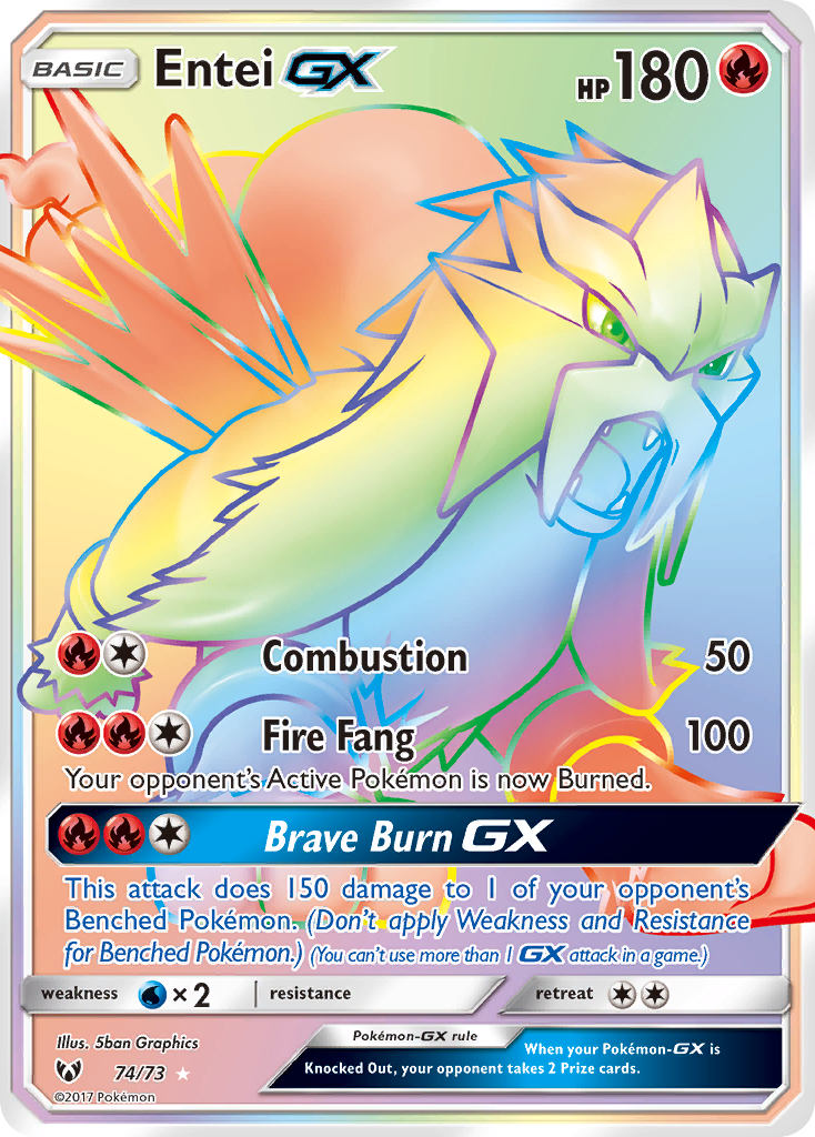 Entei GX (74/73) [Sun & Moon: Shining Legends] | Deep Dive Games St. Marys