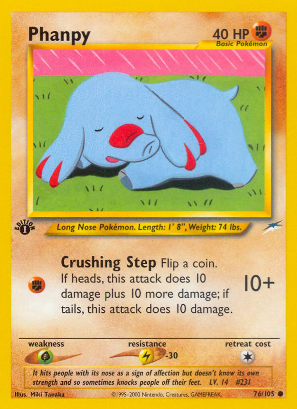 Phanpy (76/105) [Neo Destiny 1st Edition] | Deep Dive Games St. Marys