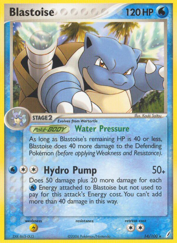 Blastoise (14/100) (Theme Deck Exclusive) [EX: Crystal Guardians] | Deep Dive Games St. Marys