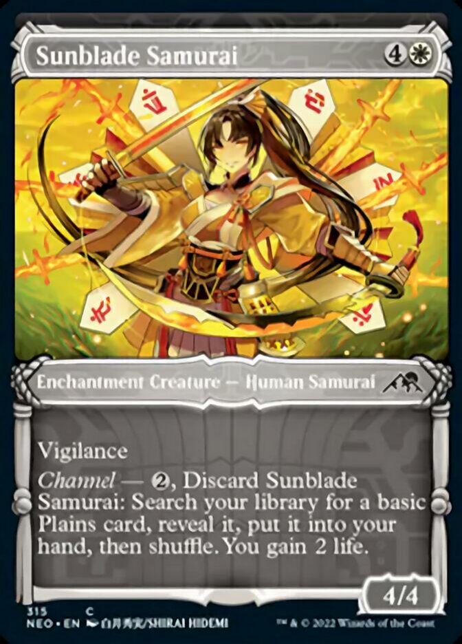 Sunblade Samurai (Showcase Samurai) [Kamigawa: Neon Dynasty] | Deep Dive Games St. Marys