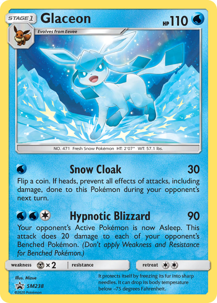 Glaceon (SM238) [Sun & Moon: Black Star Promos] | Deep Dive Games St. Marys