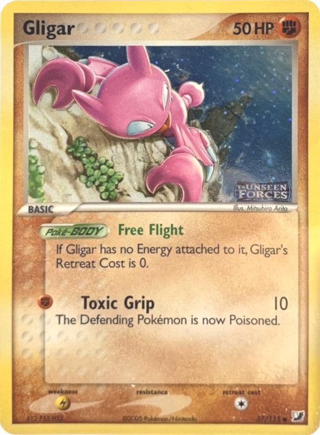 Gligar (57/115) (Stamped) [EX: Unseen Forces] | Deep Dive Games St. Marys