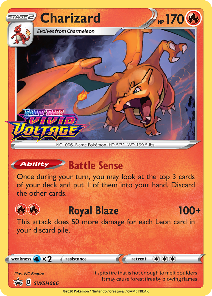 Charizard (SWSH066) (Prerelease Promo) [Sword & Shield: Black Star Promos] | Deep Dive Games St. Marys