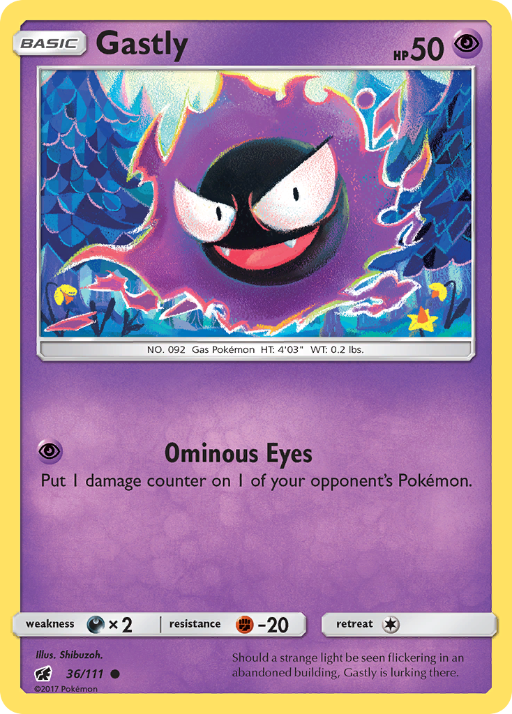 Gastly (36/111) [Sun & Moon: Crimson Invasion] | Deep Dive Games St. Marys