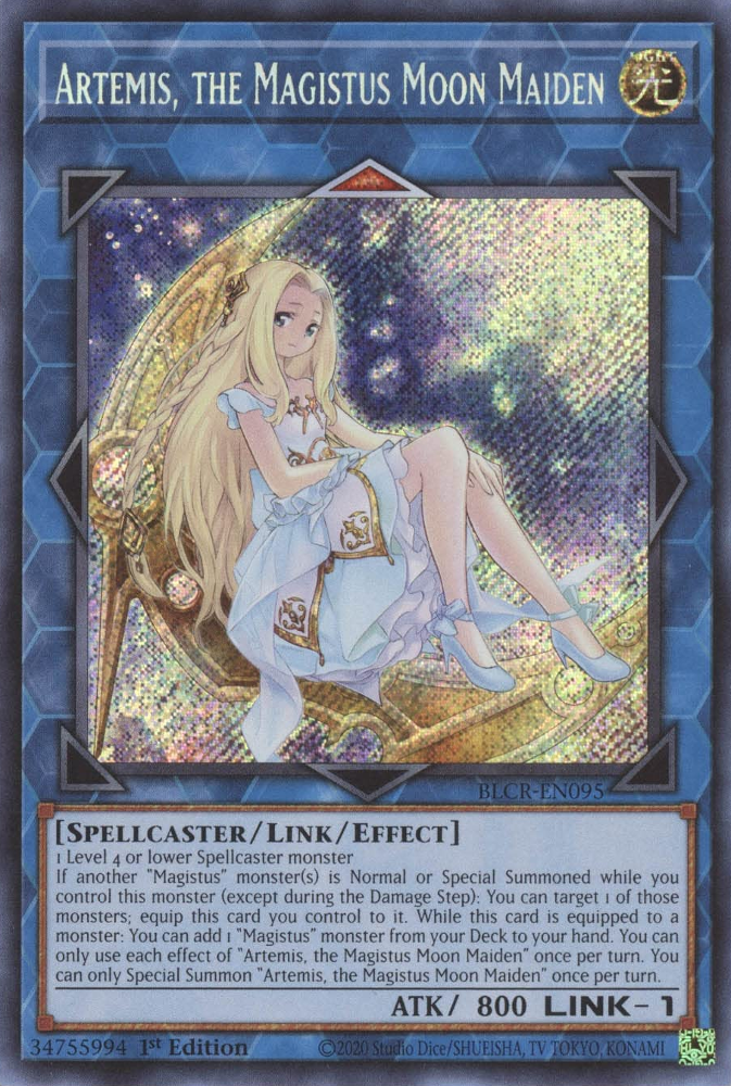 Artemis, the Magistus Moon Maiden [BLCR-EN095] Secret Rare | Deep Dive Games St. Marys