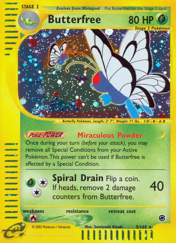 Butterfree (5/165) [Expedition: Base Set] | Deep Dive Games St. Marys