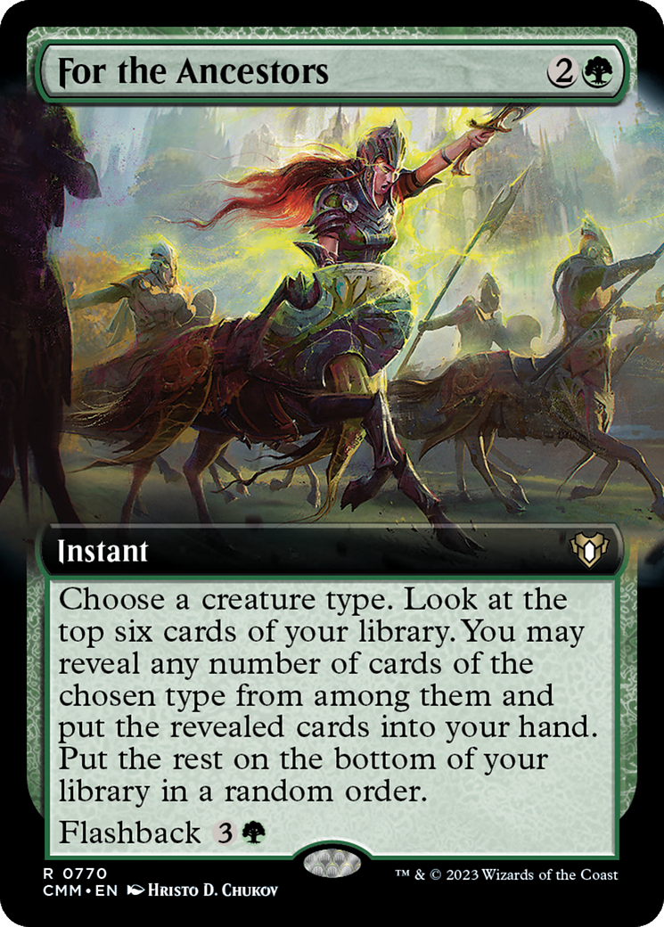 For the Ancestors (Extended Art) [Commander Masters] | Deep Dive Games St. Marys