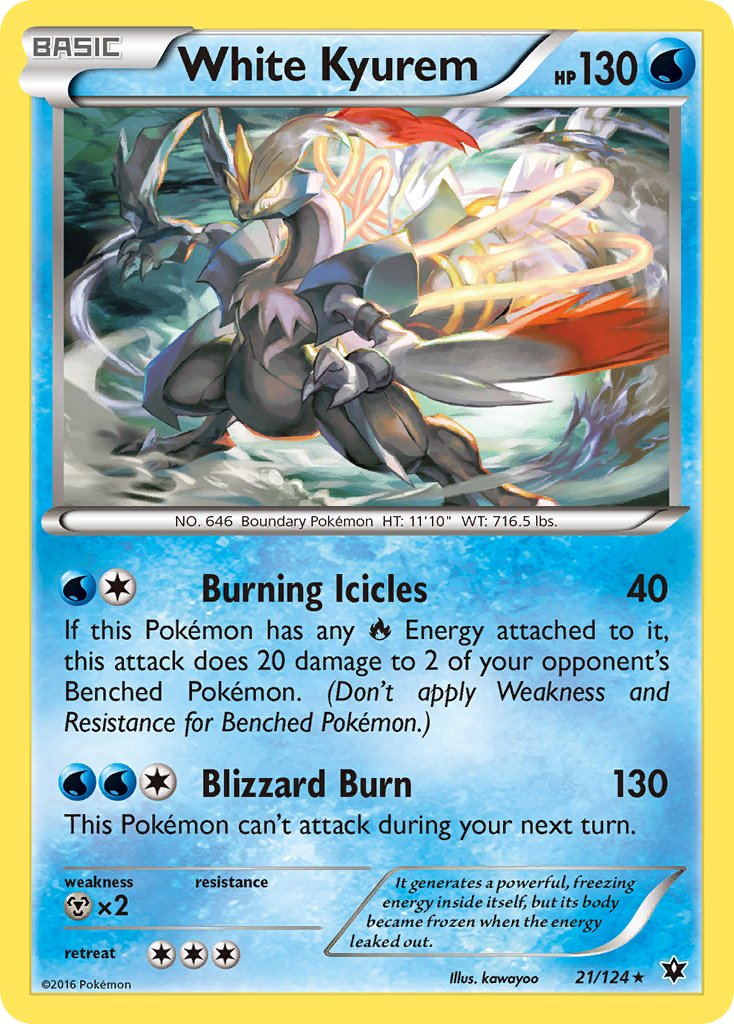 White Kyurem (21/124) (Theme Deck Exclusive) [XY: Fates Collide] | Deep Dive Games St. Marys