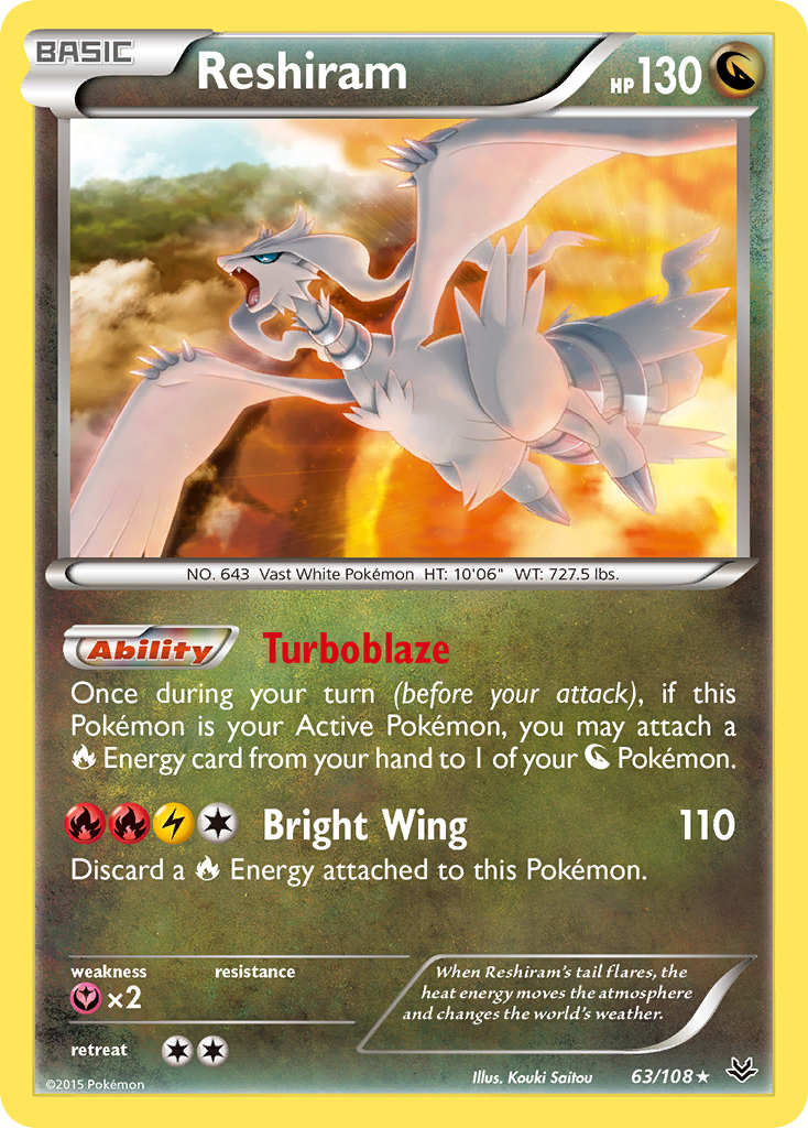 Reshiram (63/108) [XY: Roaring Skies] | Deep Dive Games St. Marys