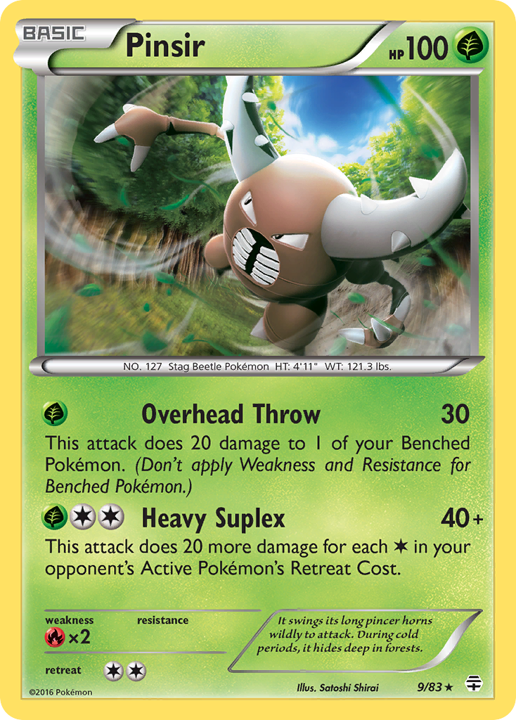 Pinsir (9/83) [XY: Generations] | Deep Dive Games St. Marys