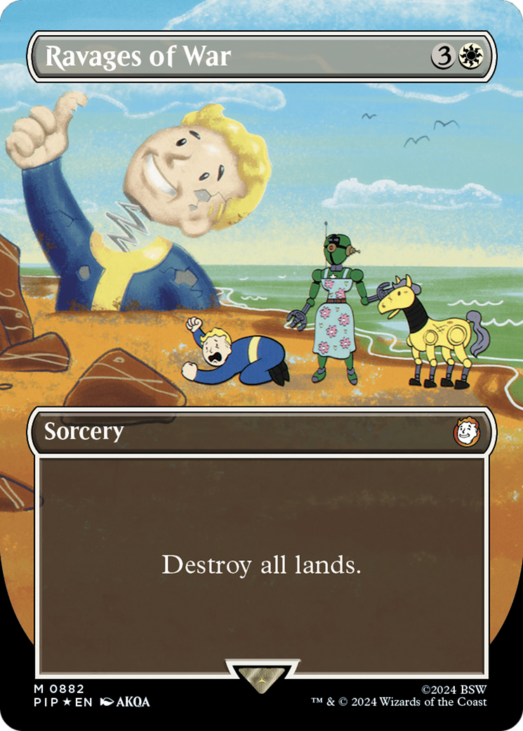 Ravages of War (Borderless) (Surge Foil) [Fallout] | Deep Dive Games St. Marys