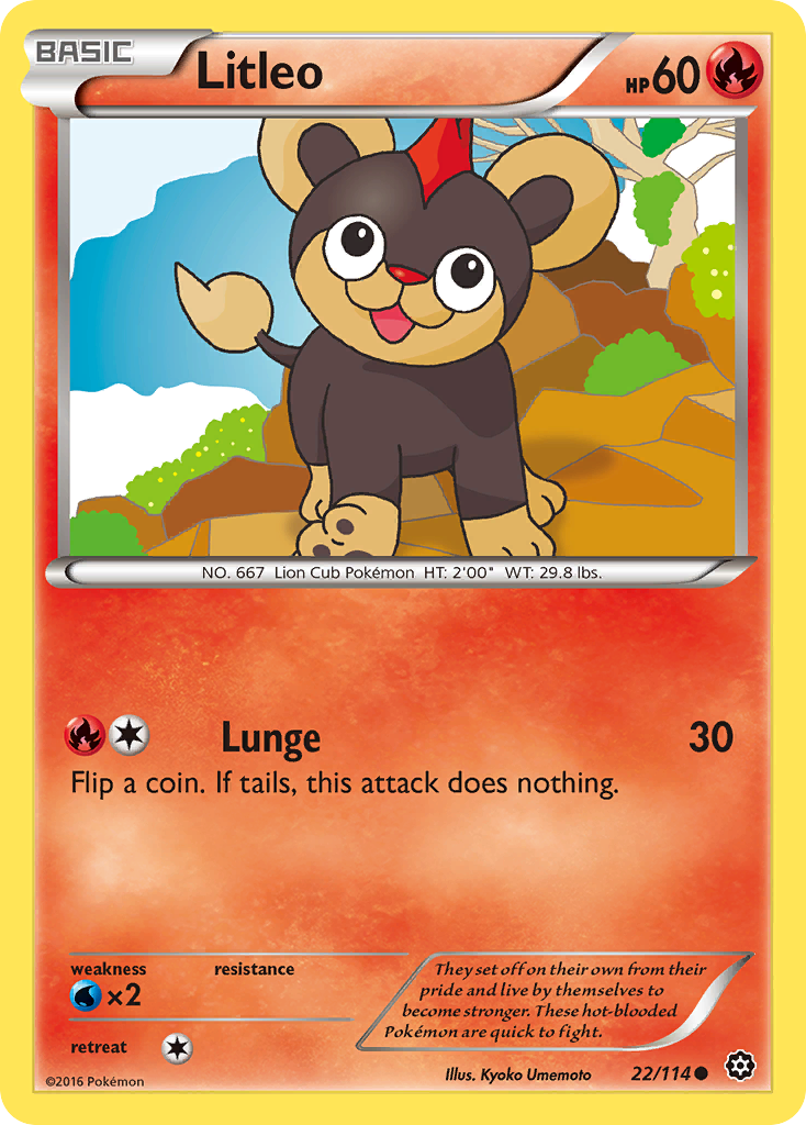 Litleo (22/114) [XY: Steam Siege] | Deep Dive Games St. Marys