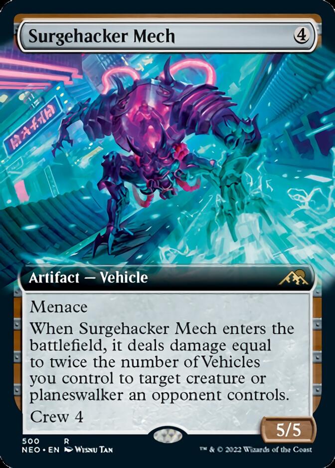 Surgehacker Mech (Extended Art) [Kamigawa: Neon Dynasty] | Deep Dive Games St. Marys