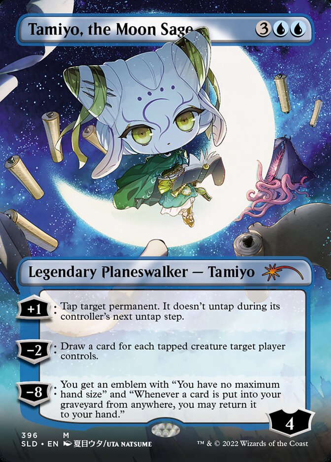 Tamiyo, the Moon Sage (Borderless) [Secret Lair Drop Series] | Deep Dive Games St. Marys