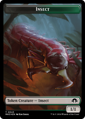 Insect (0043) (Ripple Foil) // Zombie Double-Sided Token [Modern Horizons 3 Tokens] | Deep Dive Games St. Marys