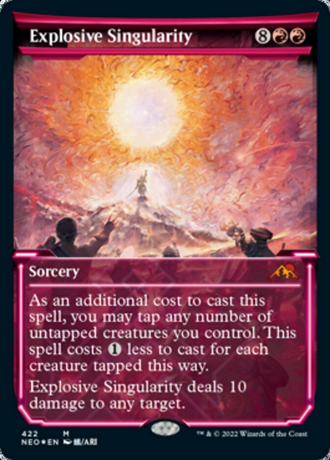 Explosive Singularity (Showcase) (Foil Etched) [Kamigawa: Neon Dynasty] | Deep Dive Games St. Marys