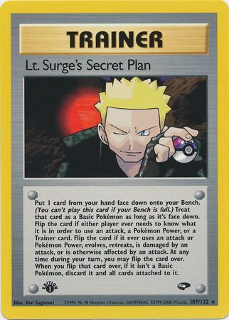 Lt. Surge's Secret Plan (107/132) [Gym Challenge 1st Edition] | Deep Dive Games St. Marys