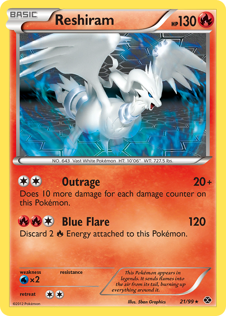 Reshiram (21/99) [Black & White: Next Destinies] | Deep Dive Games St. Marys