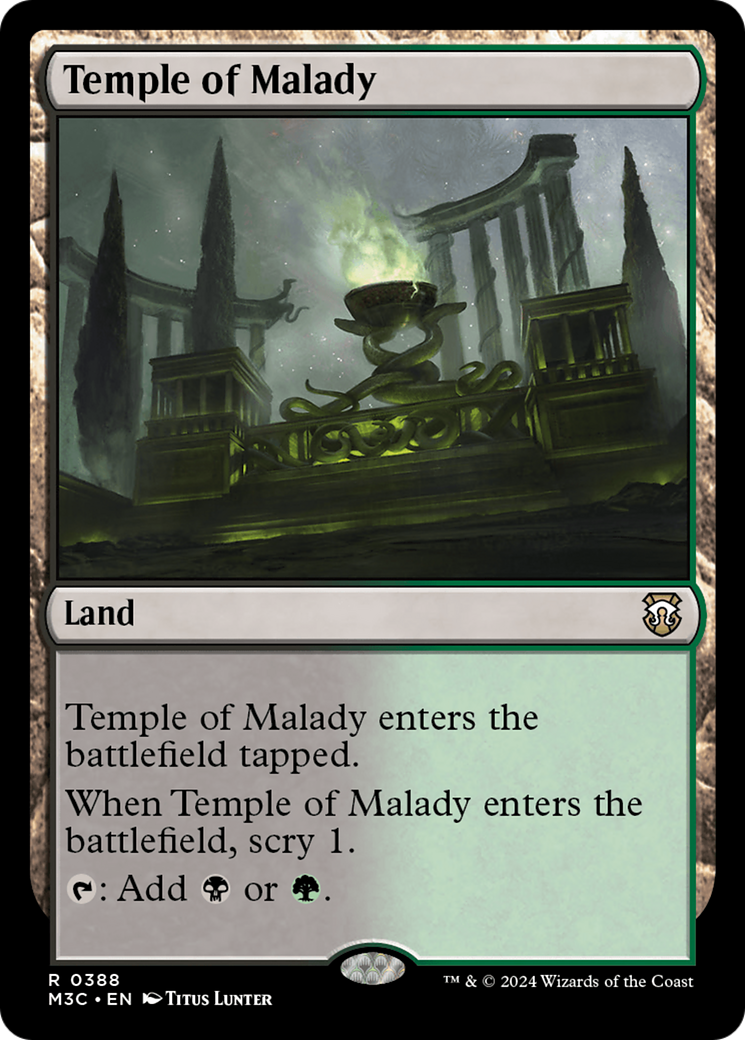 Temple of Malady (Ripple Foil) [Modern Horizons 3 Commander] | Deep Dive Games St. Marys