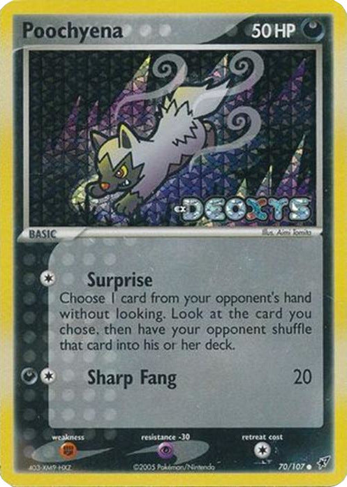 Poochyena (70/107) (Stamped) [EX: Deoxys] | Deep Dive Games St. Marys