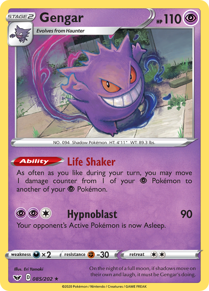 Gengar (085/202) [Sword & Shield: Base Set] | Deep Dive Games St. Marys