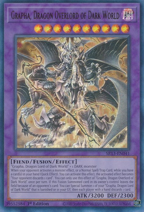 Grapha, Dragon Overlord of Dark World [SR13-EN041] Ultra Rare | Deep Dive Games St. Marys