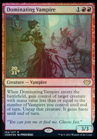 Dominating Vampire [Innistrad: Crimson Vow Prerelease Promos] | Deep Dive Games St. Marys