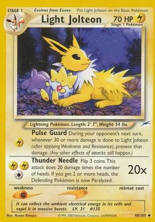 Light Jolteon (48/105) [Neo Destiny Unlimited] | Deep Dive Games St. Marys