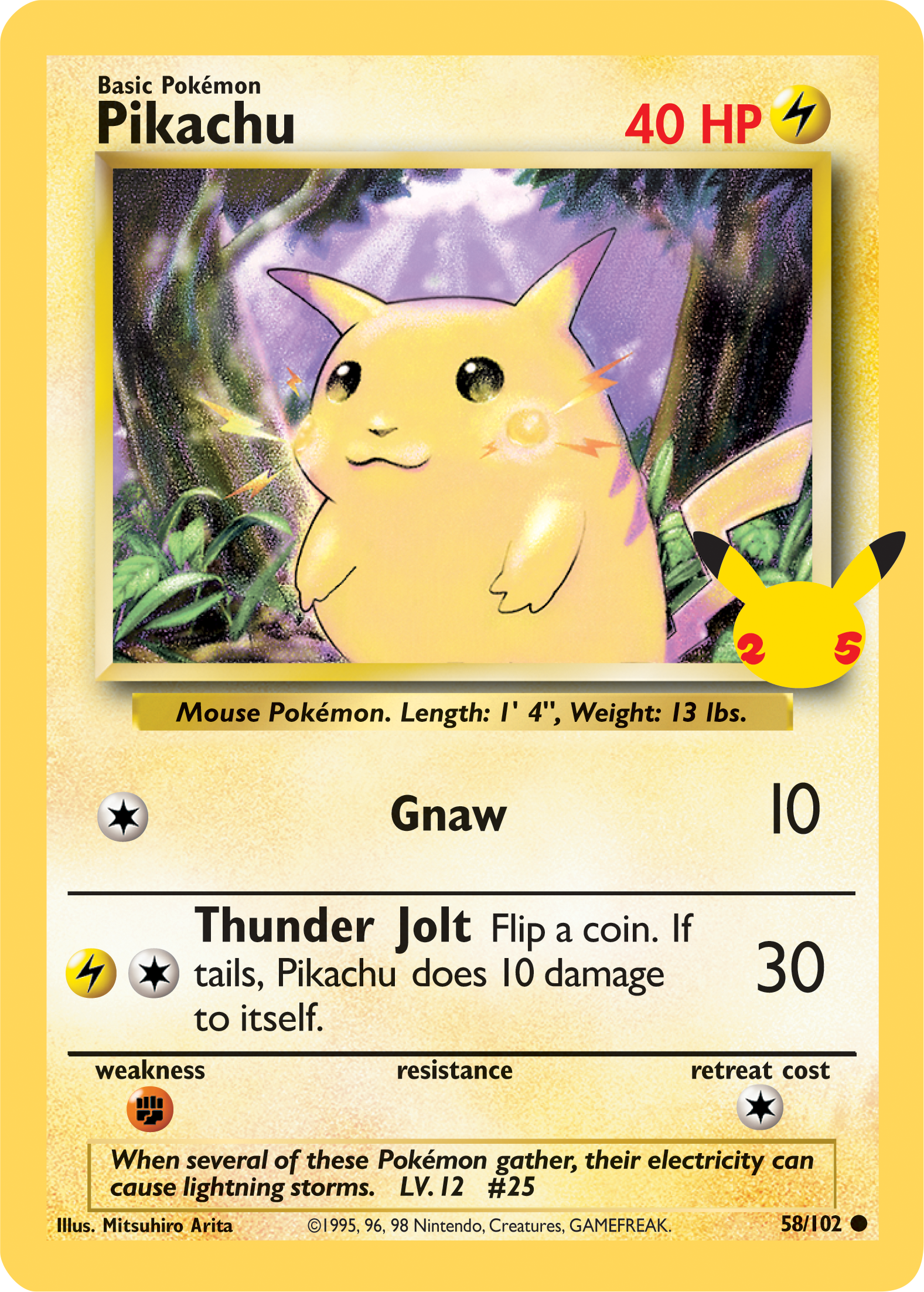 Pikachu (58/102) (Jumbo Card) [First Partner Pack] | Deep Dive Games St. Marys