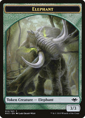 Shapeshifter (001) // Elephant (012) Double-Sided Token [Modern Horizons Tokens] | Deep Dive Games St. Marys