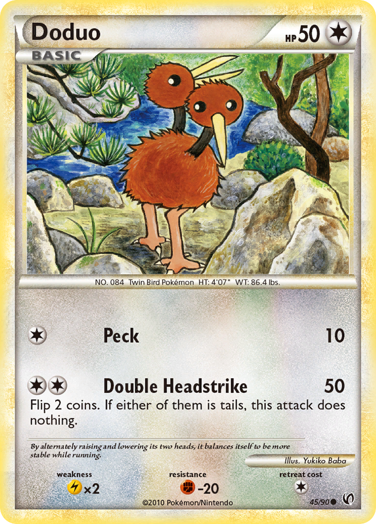 Doduo (45/90) [HeartGold & SoulSilver: Undaunted] | Deep Dive Games St. Marys