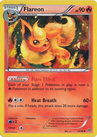 Flareon (13/98) (Cosmos Holo) [XY: Ancient Origins] | Deep Dive Games St. Marys