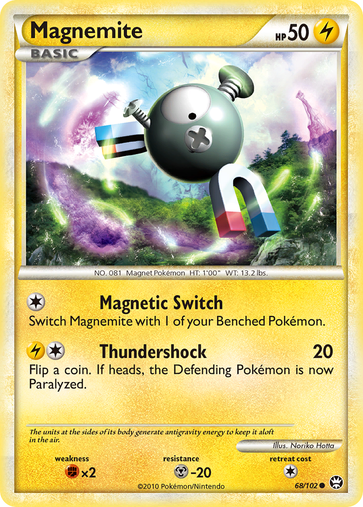 Magnemite (68/102) [HeartGold & SoulSilver: Triumphant] | Deep Dive Games St. Marys