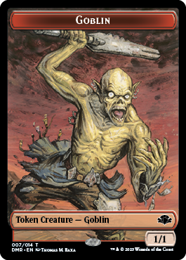 Goblin // Cat (003) Double-Sided Token [Dominaria Remastered Tokens] | Deep Dive Games St. Marys