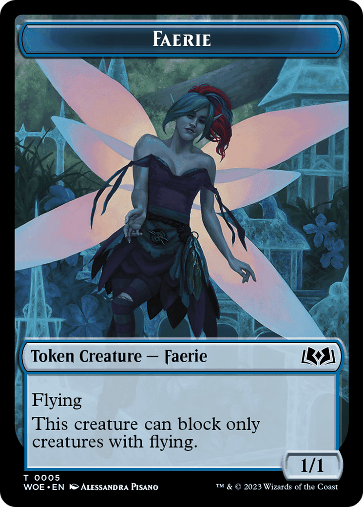 Faerie Token [Wilds of Eldraine Tokens] | Deep Dive Games St. Marys