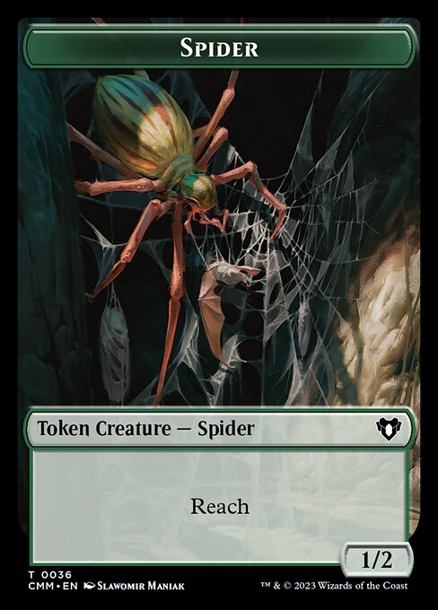 Treasure // Spider Double-Sided Token [Commander Masters Tokens] | Deep Dive Games St. Marys