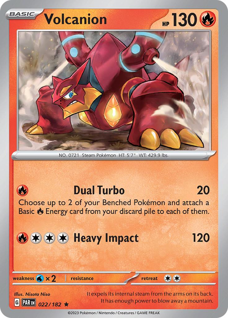 Volcanion (022/182) [Scarlet & Violet: Paradox Rift] | Deep Dive Games St. Marys