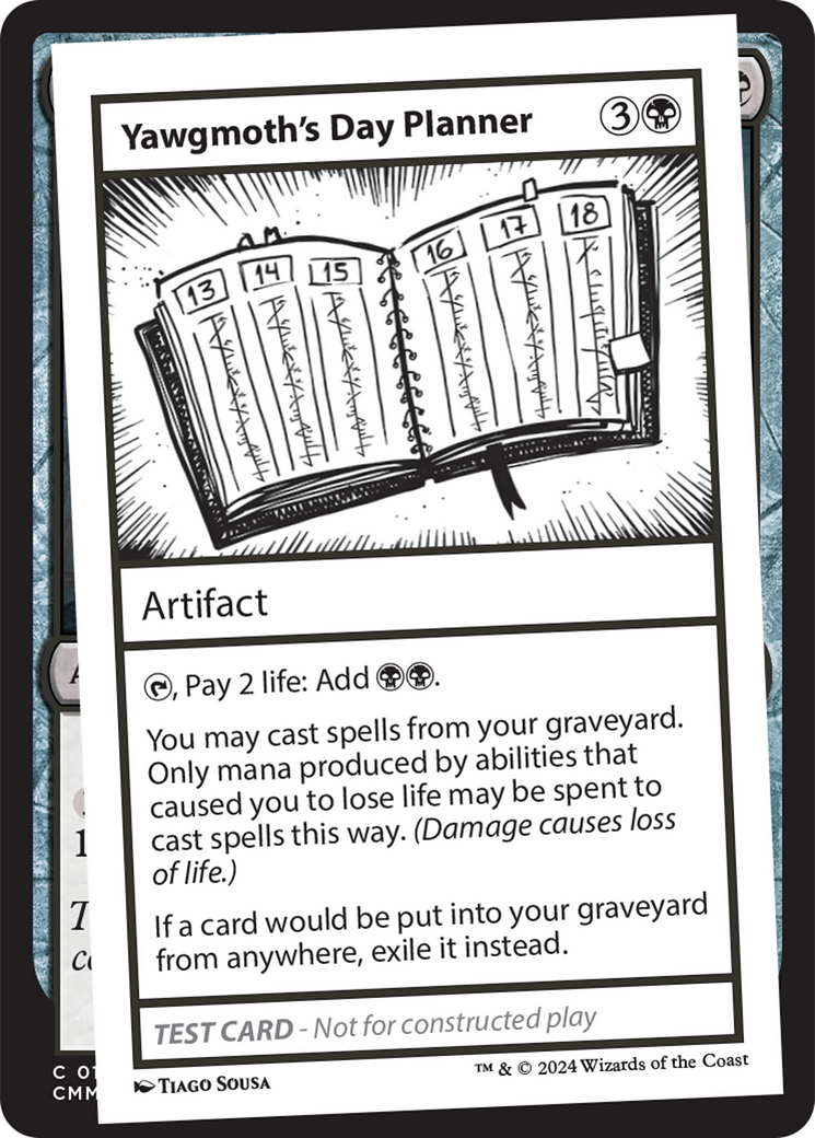 Yawgmoth's Day Planner [Mystery Booster 2 Playtest Cards] | Deep Dive Games St. Marys