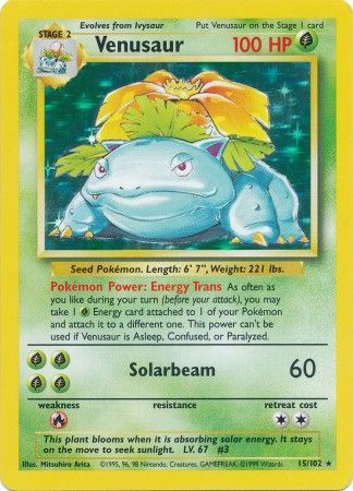 Venusaur (15/102) [Base Set Unlimited] | Deep Dive Games St. Marys