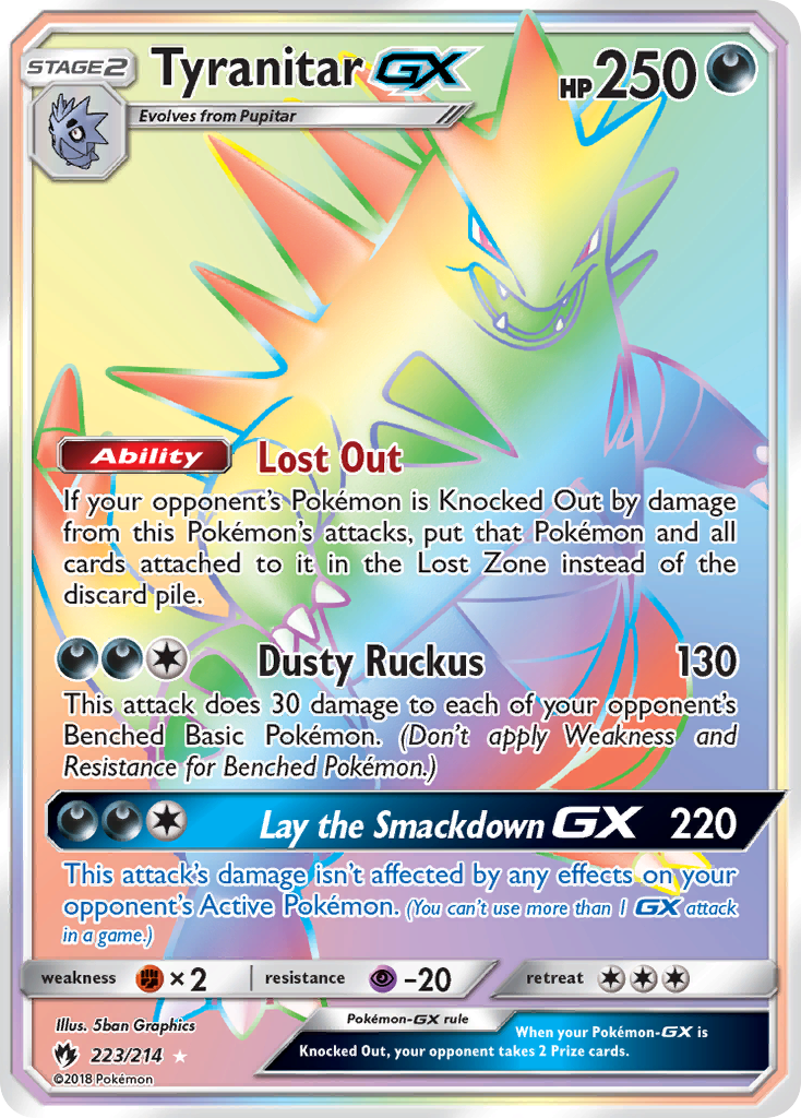 Tyranitar GX (223/214) [Sun & Moon: Lost Thunder] | Deep Dive Games St. Marys