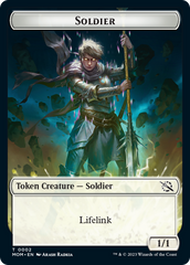 Soldier // Wrenn and Realmbreaker Emblem Double-Sided Token [March of the Machine Tokens] | Deep Dive Games St. Marys