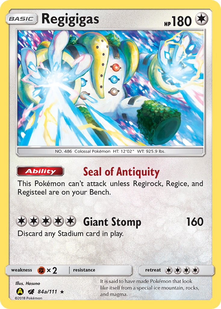 Regigigas (84a/111) (Alternate Art Promo) [Sun & Moon: Crimson Invasion] | Deep Dive Games St. Marys