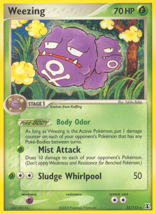 Weezing (33/113) [EX: Delta Species] | Deep Dive Games St. Marys