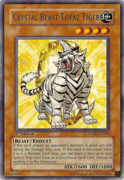 Crystal Beast Topaz Tiger [FOTB-EN004] Rare | Deep Dive Games St. Marys