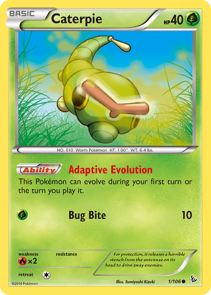 Caterpie (1/106) [XY: Flashfire] | Deep Dive Games St. Marys