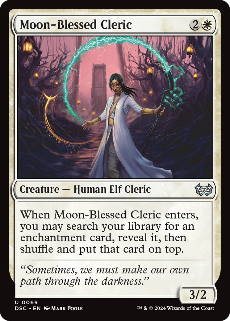 Moon-Blessed Cleric [Duskmourn: House of Horror Commander] | Deep Dive Games St. Marys